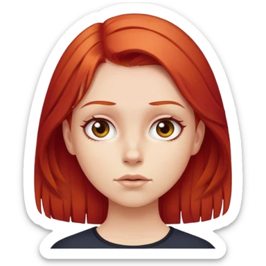 Girl with red hair saying I don’t know  sticker