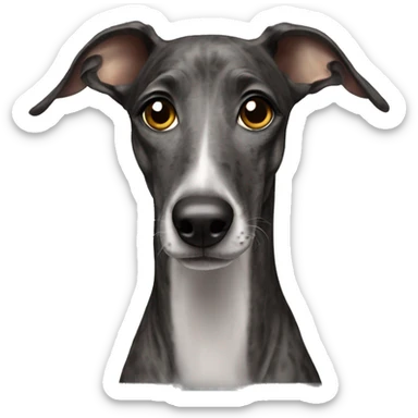 Galgo with brindle hair  sticker