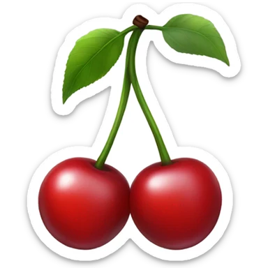 black bow with 2 red cherries sticker