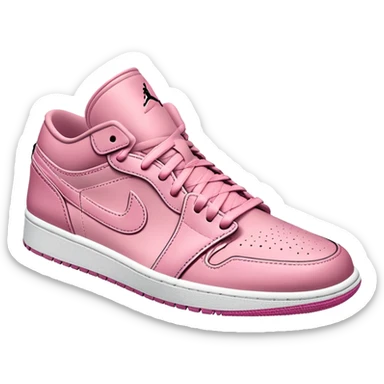 ultra realistic pink jordan 1 low top sticker