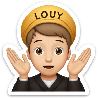 🫩with the words get a loud of this guy above its head and a praying emoji below  sticker