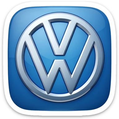 simplified Volkswagen logo sticker