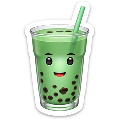 Mint  boba sticker