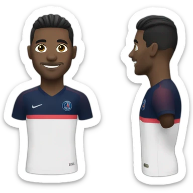 Goalkeeper,hair black, psg sticker
