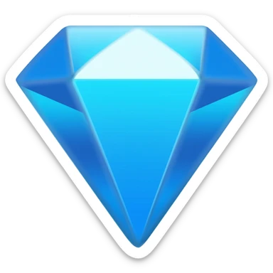 “Blue diamond slot machine symbol, bright faceted diamond with soft gradients, rounded emoji‑style look.” sticker