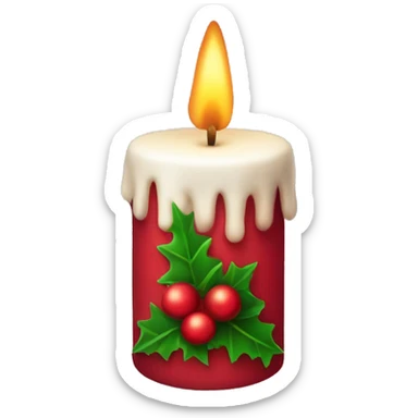 christmas candle sticker