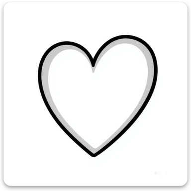 hand drawn heart sticker