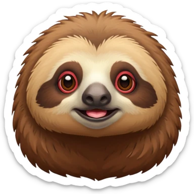 paresseux avec un crete rouge sticker