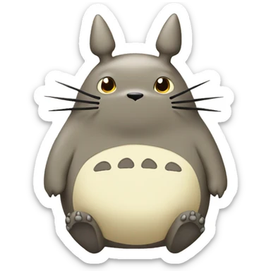 Cute Totoro beige  sticker