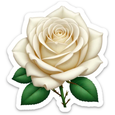 Beyaz gül sticker