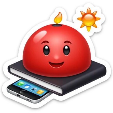 Objetos de estudos nos tons vermelhos sticker