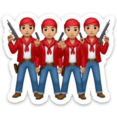 Norteño street gang repping gang signs and guns sticker