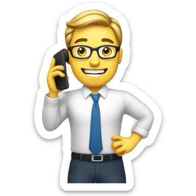 realtor talking on cell phone sticker