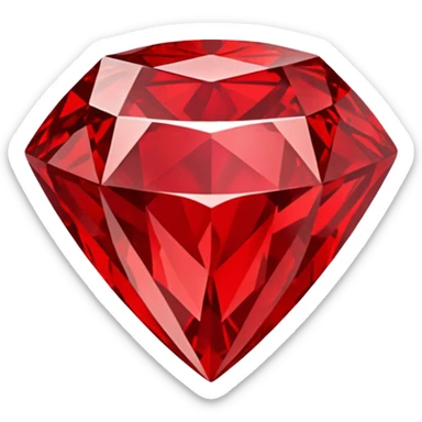 Red diamond carved on its front "RED" sticker
