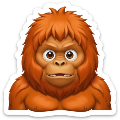 fat orangutan sticker