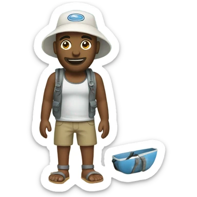 Camper at the beach sticker