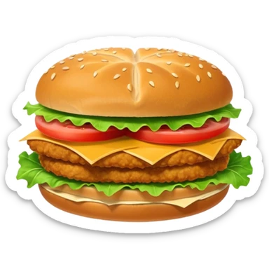 Schnitzelbroetchen mit Salatblatt, keine extra Sachen sticker