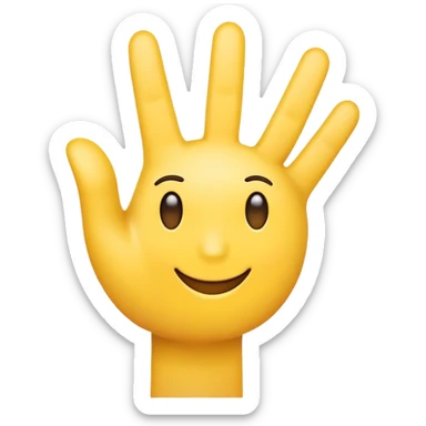 yellow emoji face with flat hand in front making a no entry gesture sticker