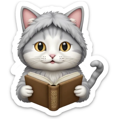 A cat recite quran sticker