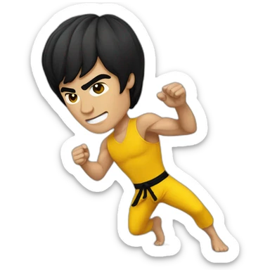 Bruce Lee en short sticker