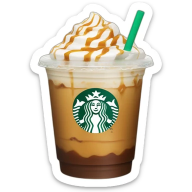 Starbucks iced caramel coffee sticker