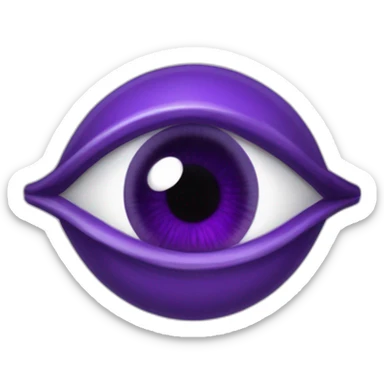 majestic godly violet iris eyeball serious intense symmetrical knowledgable sticker