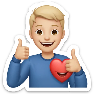 Add these three emojis = 😂+ ❤️ + 👍 sticker