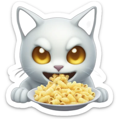 Creepy cat ghost eating popocorns sticker