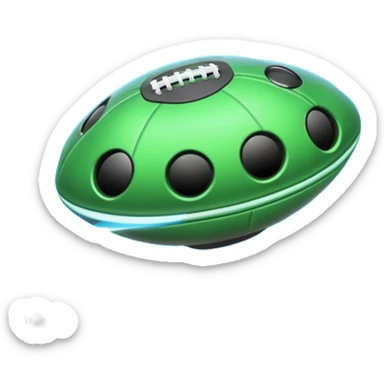 UFO playing football sticker
