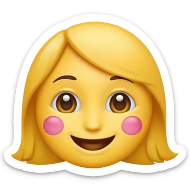 Flirty emoji face sticker