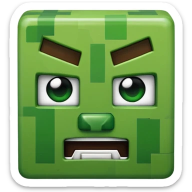 Minecraft creeper face sticker