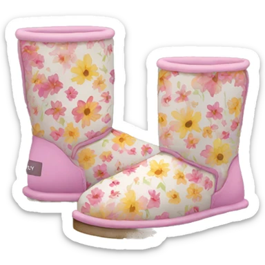 floral uggs sticker