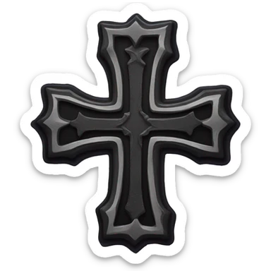 Goth cross sticker