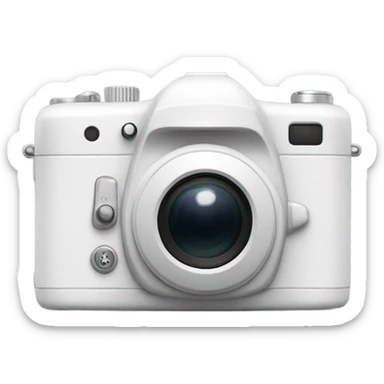 White Digital camera  sticker