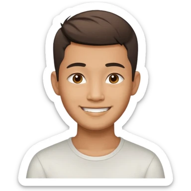 Thai man at fade hair cut 25 years old sticker