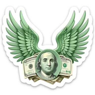 Крылатые деньги sticker