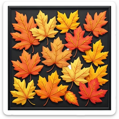 france leaves sticker