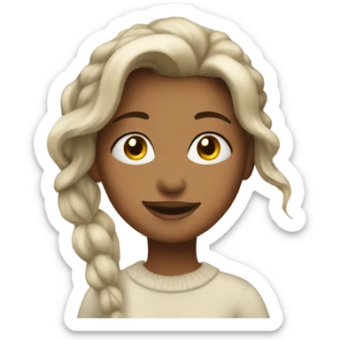 girl by the fireplace sticker