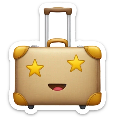 luggage with a star  sticker