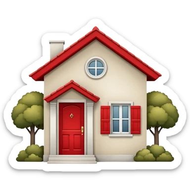 casa pequeña frontal sticker
