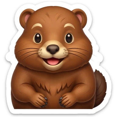 beaver emojis funny sticker