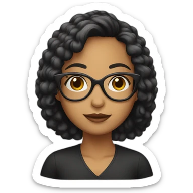 LATINA GIRL WITH GLASSES sticker