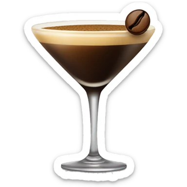 Espresso martini with a coffee bean on top sticker