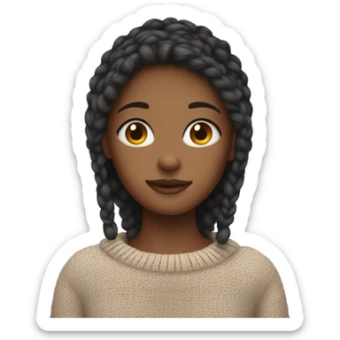 Girl in a Cozy sweater  sticker