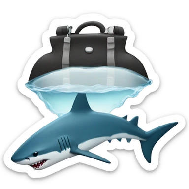 shark with a nuclear football sticker