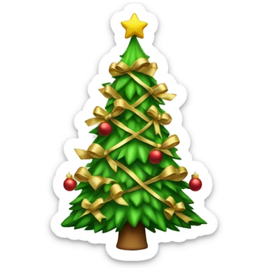 christmas tree with bows sticker