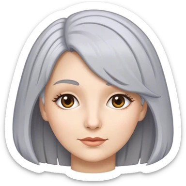 Woman with gray powdered wig sticker