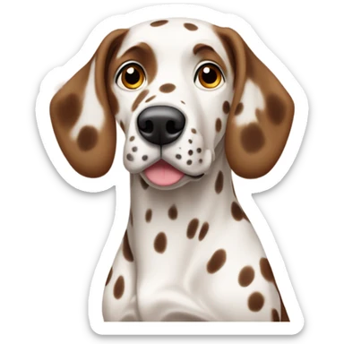 Brown Dalmatian with all brown ears sticker