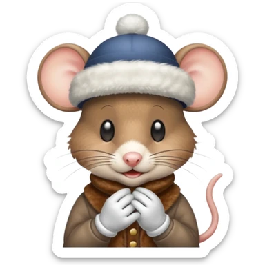 mouse wearing hat sticker