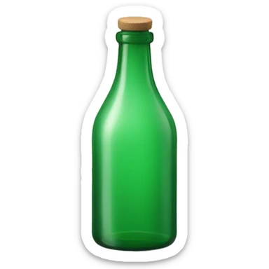 green glass bottle sticker